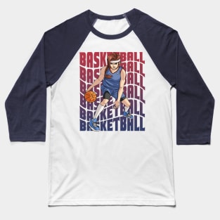 Women's Basketball I Play Like A Girl Female Dribbling Ball Baseball T-Shirt